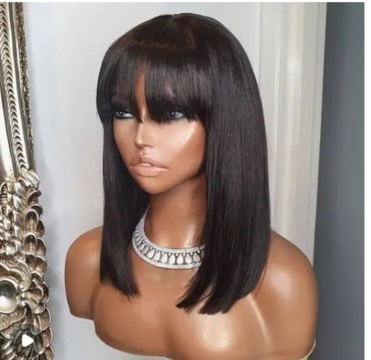 12 Inch with with Bangs Wig