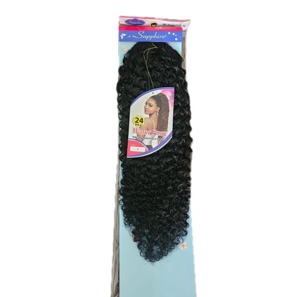 Water Curl Ponytail - 24 inch Black