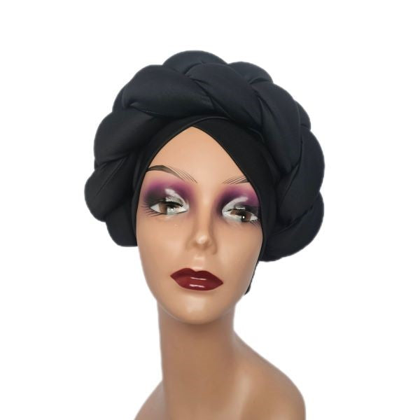 Black Braided Headwrao/Turban