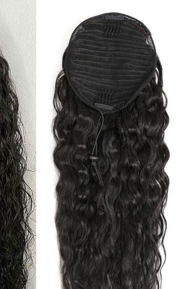 Water Curl Ponytail - 24 inch Black
