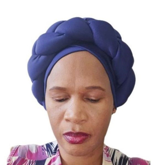 Violet Blue Braided Headwrap/Turban