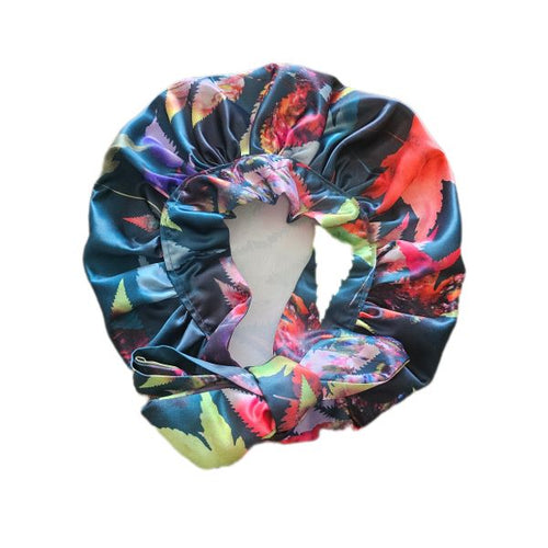 Satin Sleeping Bonnet - Dark Green