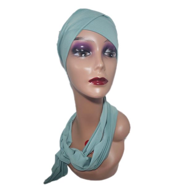Ready-to-Wear Multi-Style Headwrap/Doek - Powder Blue