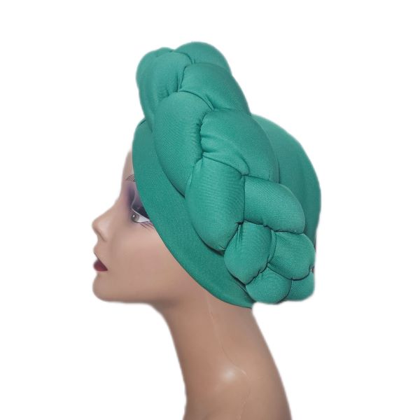 Green Braided Hwadwrap - One Size Fits All