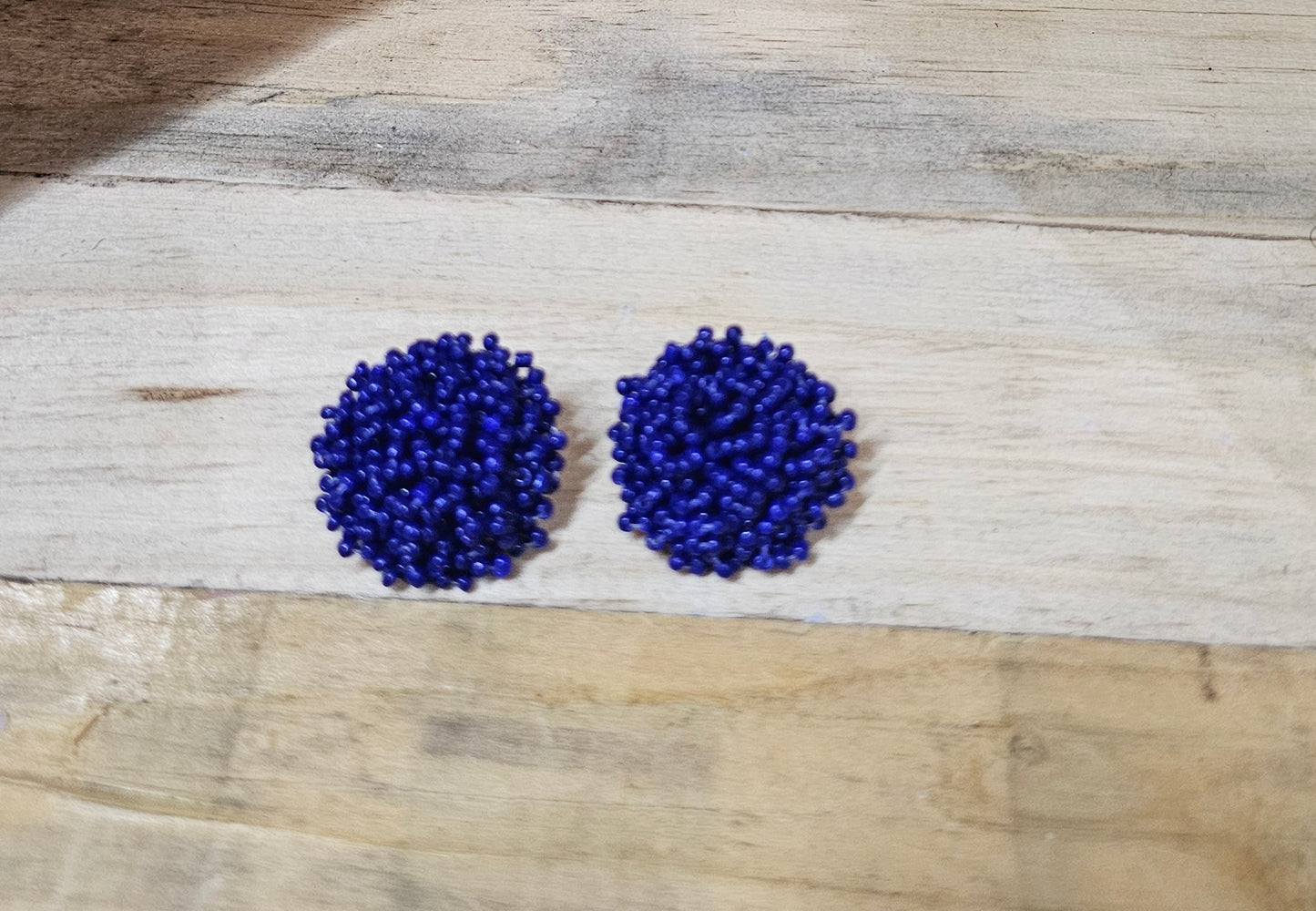 Navy Beads Earrings