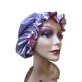 Reversible Luxurious Satin Sleeping Bonnet - Pink and Purple