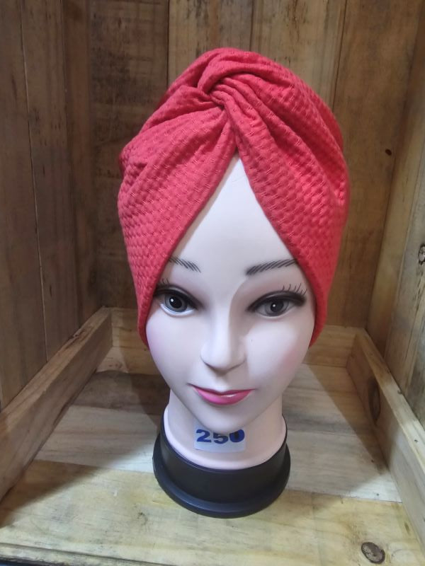 Red twist ready to wear headwrap