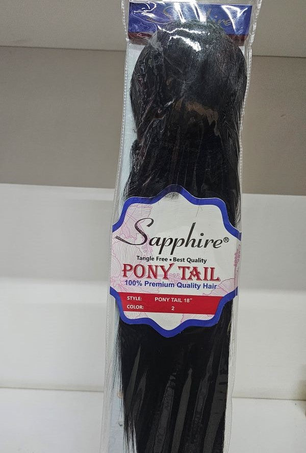 Sapphire Pony Tail #1 - 18 inch