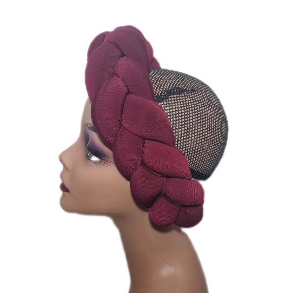 Braided Headwrap - Burgundy