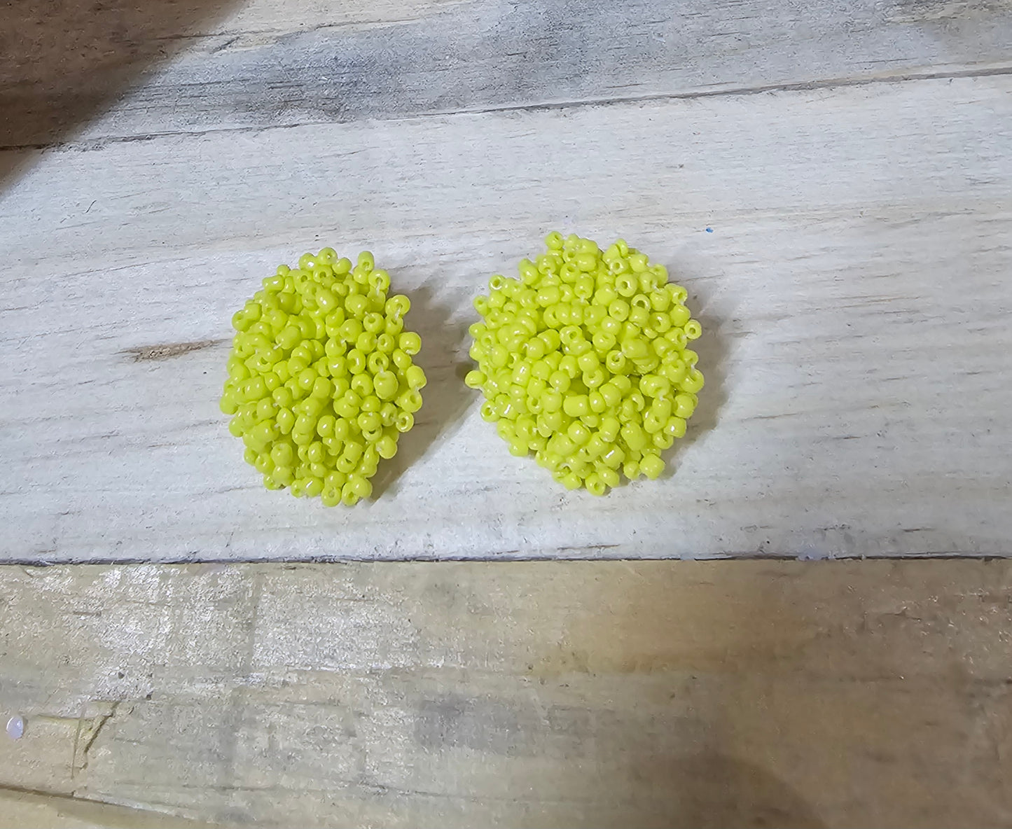 Yellow Beads Earrings