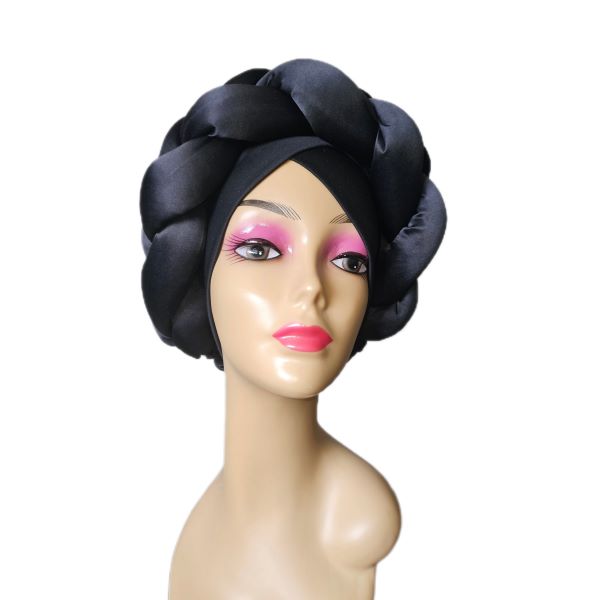 Black Braided Headwrap/Doek