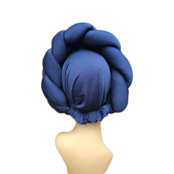 Blue Braided Headwrap/Doek