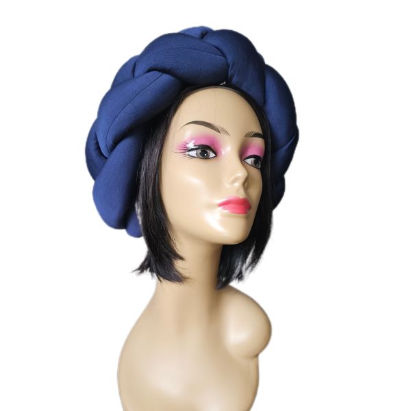 Blue Braided Headwrap/Doek