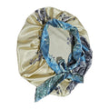 Floral Luxurious Satin Sleeping Bonnet - Cream