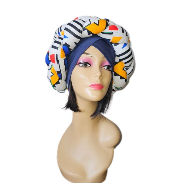 Ndebele Inspired 2 Piece Braided Headwrap/Doek/Turban
