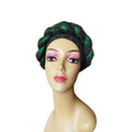 Ready To Wear Stretchy Shimmering Headwrap/Doek/Chemo Cap - Dark Green