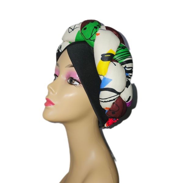 Floral 2 Piece Braided Headwrap/Doek/Turban
