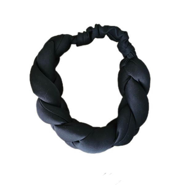 Black Braided Headband - One Size Fits All